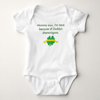Daddy's shenanigans/Lucky to be Irish Baby Bodysuit