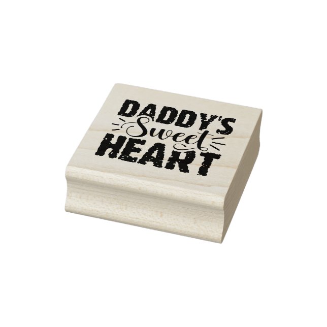 Daddy's Sweet Heart  Rubber Stamp (Stamp)