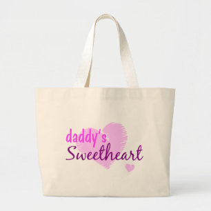Daddy's Sweetheart Large Tote Bag