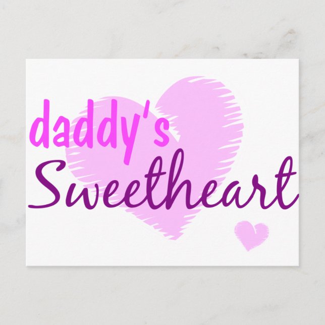 Daddy's Sweetheart Postcard (Front)