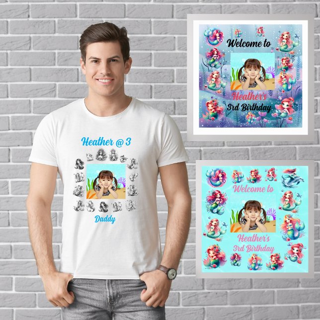 Daddys T shirt for Kids Birthday Mermaids Theme  (Creator Uploaded)