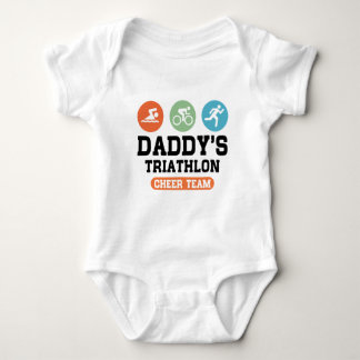 Daddy's Triathlon Cheer Team Baby Bodysuit
