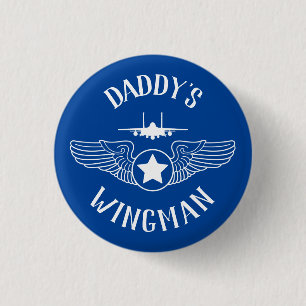 Daddy's Wingman Strike Eagle Jet 3 Cm Round Badge