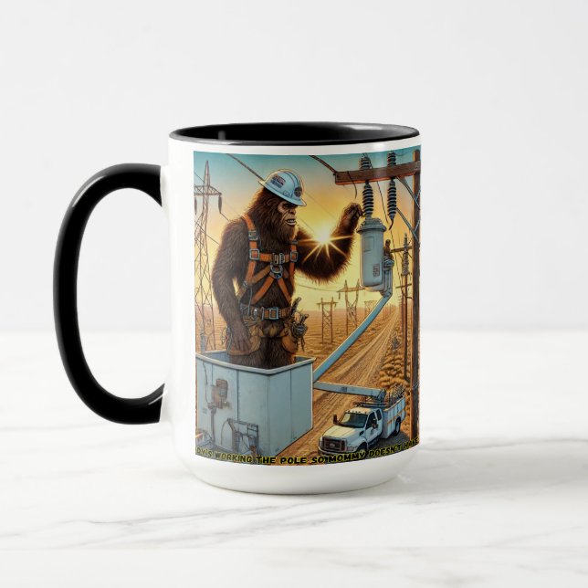 "Daddy's Workin’ the Pole" Mug (Left)