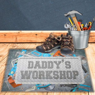 Daddy's Workshop Mancave Industrial Tools for Dad Doormat