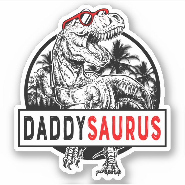 Daddysaurus Daddy Saurus T Rex Father's Day 1WH1 (Front)