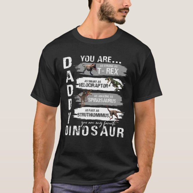 Daddysaurus Dinosaur Daddy Dino Family Matching Re T-Shirt (Front)