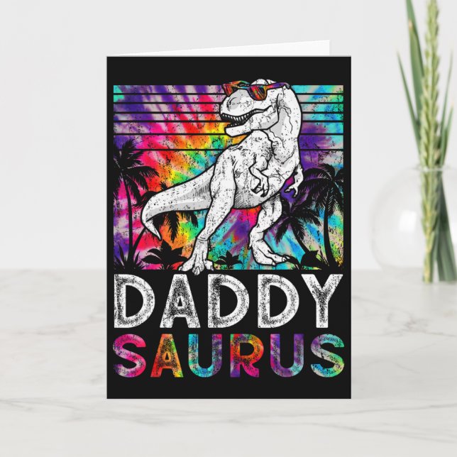 Daddysaurus Dinosaur Daddy Saurus Family Matching  Card (Front)