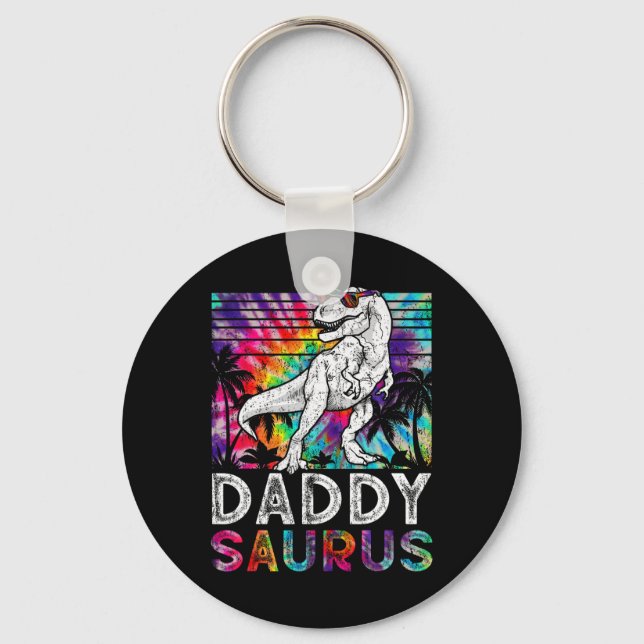 Daddysaurus Dinosaur Daddy Saurus Family Matching  Key Ring (Front)