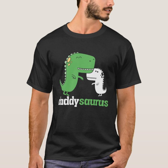 Daddysaurus Dinosaur Father Dino Dad T-Shirt (Front)