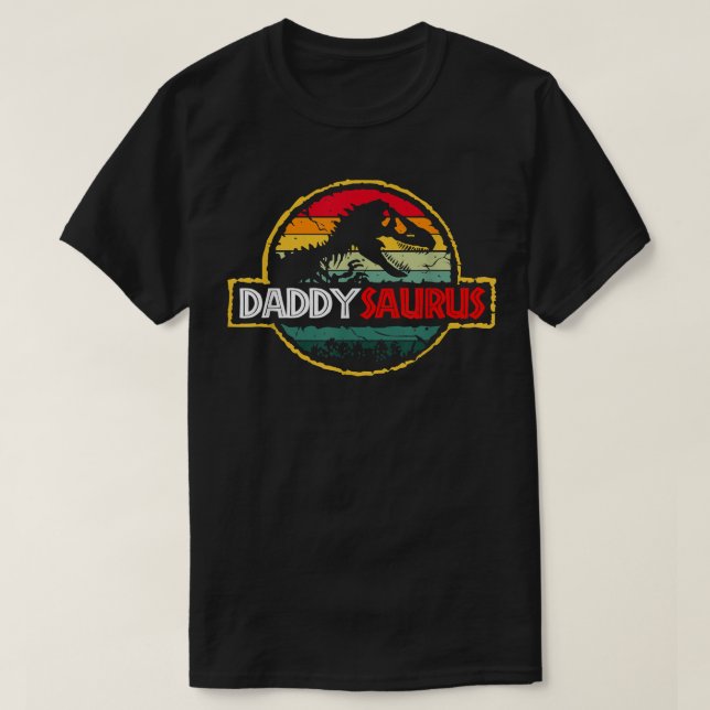 Daddysaurus Dinosaur Funny Daddy Saurus Family  T-Shirt (Design Front)