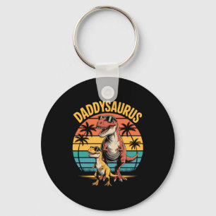 Daddysaurus Dinosaur Summer Fathers Day Key Ring