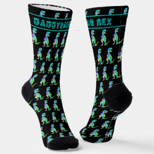 Daddysaurus Funny Dad Dinosaur Socks
