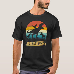 Daddysaurus Rex 3 Kids Men Women Kid Dad Father D T-Shirt