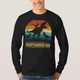 Daddysaurus Rex 3 Kids Men Women Kid Dad Father's T-Shirt