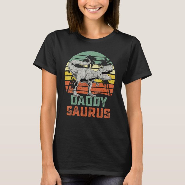 Daddysaurus Rex Dinosaur Daddy Saurus Family Match T-Shirt (Front)