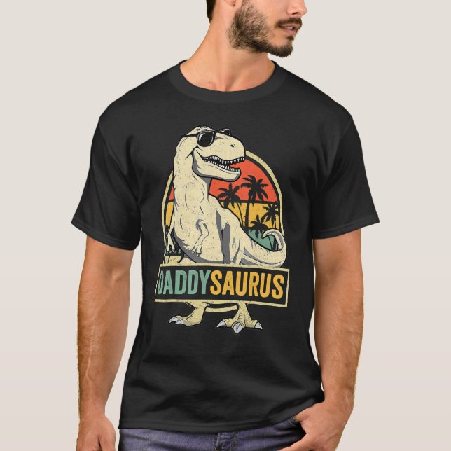 Daddysaurus Rex Dinosaur Daddy Saurus Family Match T-Shirt (Front)
