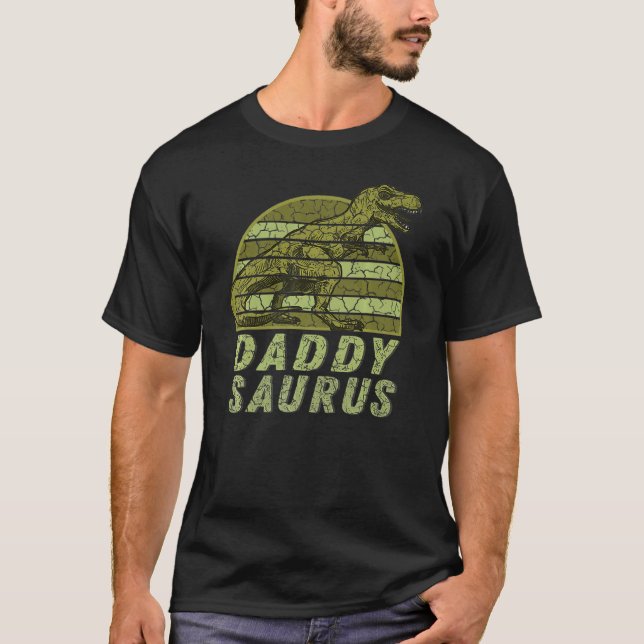 Daddysaurus Rex Dinosaur Daddy Saurus  Father's Da T-Shirt (Front)