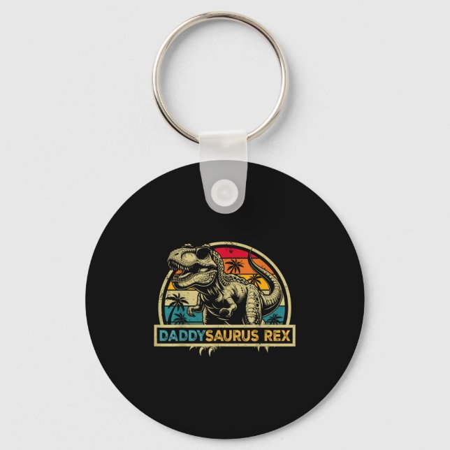 Daddysaurus Rex Dinosaur Daddy Saurus Rex Family M Key Ring (Front)