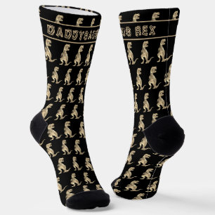 Daddysaurus Rex Funny Dinosaur Dad Socks