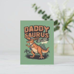Daddysaurus Rex – The Cool Prehistoric Legend Holiday Postcard