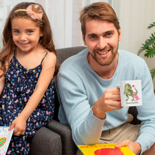 DaddySaurus T-Rex and Baby Girl Dinosaurs Coffee Mug