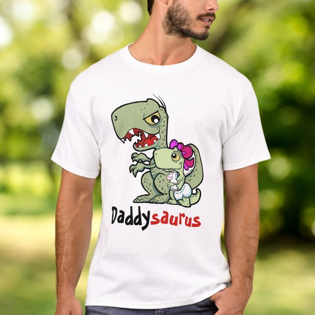 Daddysaurus T-Rex Baby Girl Father's T-Shirt (Daddysaurus T-Rex Baby Girl Father's T-Shirt)
