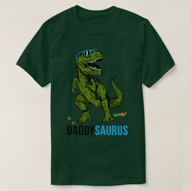 Daddysaurus  T rex Daddy Saurus-Dad Fathers Day Gi T-Shirt (Design Front)