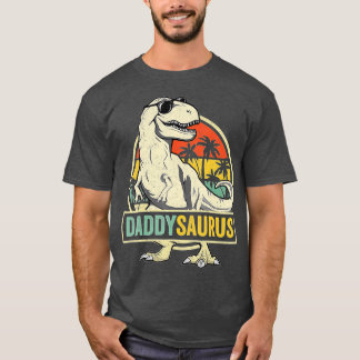 Daddysaurus T Rex Dinosaur Daddy Saurus Family Mat T-Shirt
