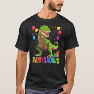 Daddysaurus T Rex Dinosaur Daddy Saurus Family Mat T-Shirt
