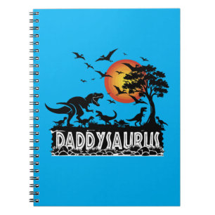Daddysaurus T-Rex Funny Dinosaur Dad Gift Notebook