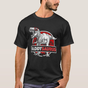 Daddysaurus T Rex Matching Funny Father Saurus Din T-Shirt