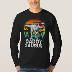 Daddysaurus Trex Dinosaur Dad Saurus Father's Da T-Shirt
