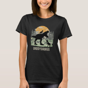 Daddysaurus with 2 Kids Daddy Dinosaur Trex Dad Fa T-Shirt