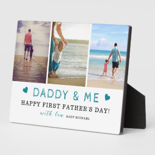 Daddyy & Me' 3-Photo Collage 1st Father's Day  Plaque