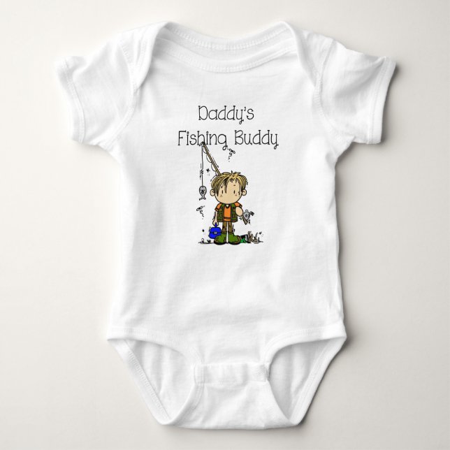 DADFISHINGBUDDY.png Baby Bodysuit (Front)