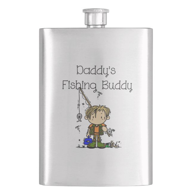 DADFISHINGBUDDY.png Hip Flask (Front)