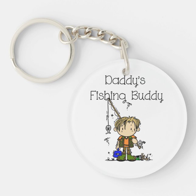 DADFISHINGBUDDY.png Key Ring (Front)