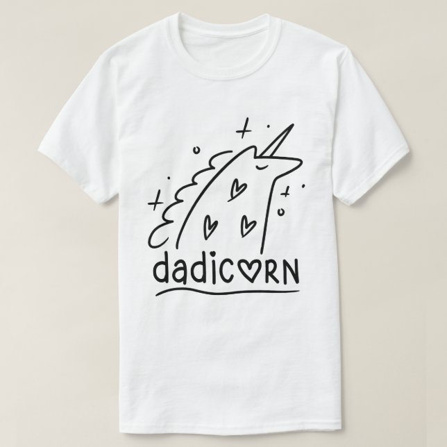Dadicorn Funny Unicorn Dad Father's Day Gift T-Shirt (Design Front)