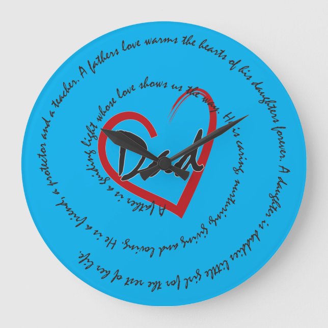 Dads and Fathers Day Large Clock (Front)