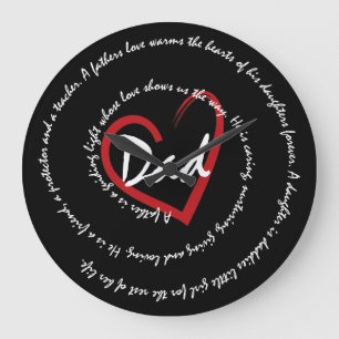 Dads and Fathers Large Clock