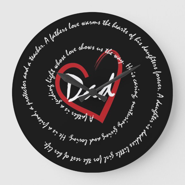 Dads and Fathers Large Clock (Front)