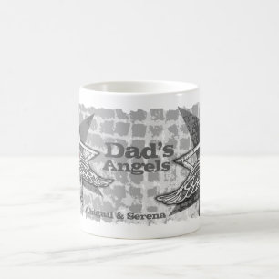 Dads Angels in stars photo grey mug