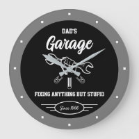 Dad's Any Name Garage Funny Slogan Hand Tools Fix