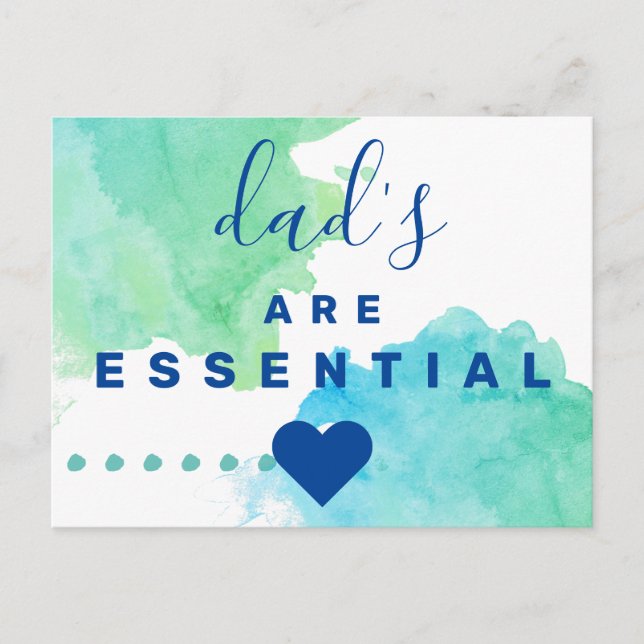 Dad's are essential postcard (Front)