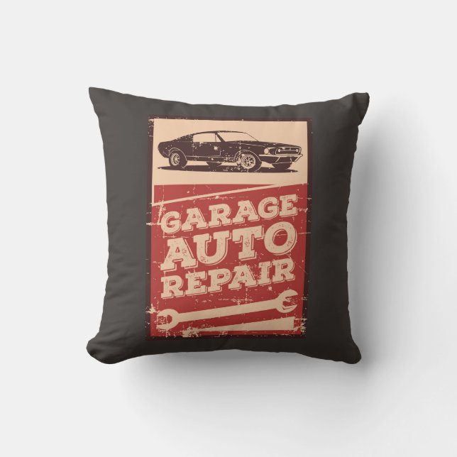 Dads Auto Garage Service   Cushion (Front)