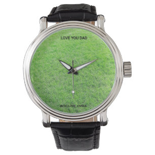 Dad's Awesome Green grass design Dad's Watch