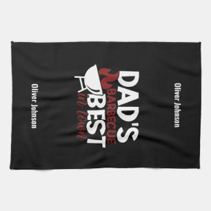 Dad's Barbecue The Best In Town Father's Day Tea Towel