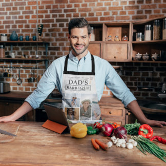 Dad's Barbeque | Father's Day BBQ Photo Collage Apron