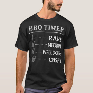 Dads BBQ Timer, Funny Beer Drinking Smoke Meat BBQ T-Shirt